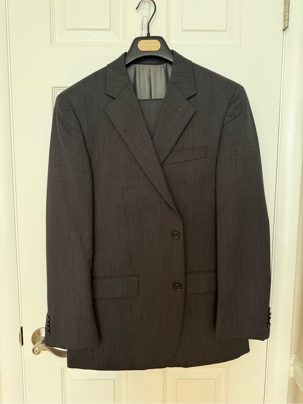 Men's Charcoal Gray Two-Button Full Suit